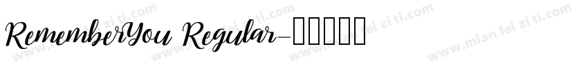 RememberYou Regular字体转换
